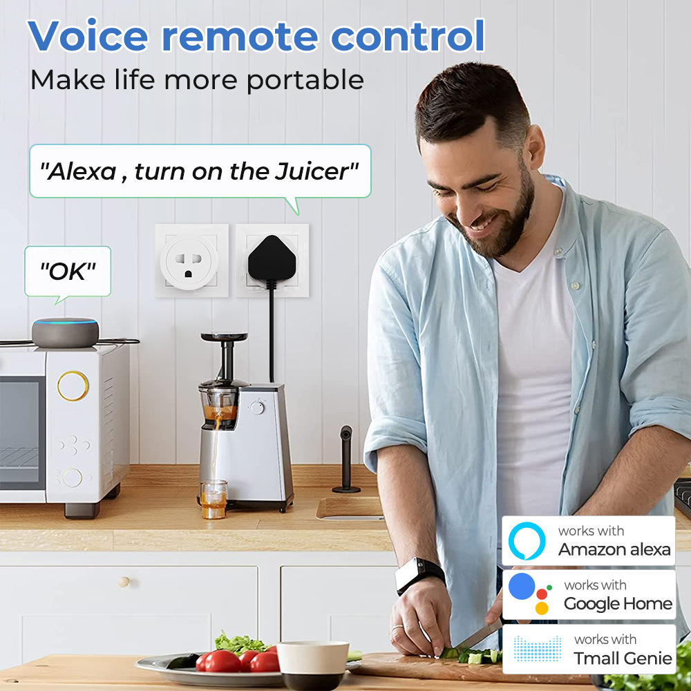 Ổ cắm điện thông minh Vinetteam BSD58 16A kết nối wifi 3G 4G zigbee dùng App Smart life hoặc TUYA hẹn giờ bật tắt điều khiển bằng giọng nói - hàng chính hãng