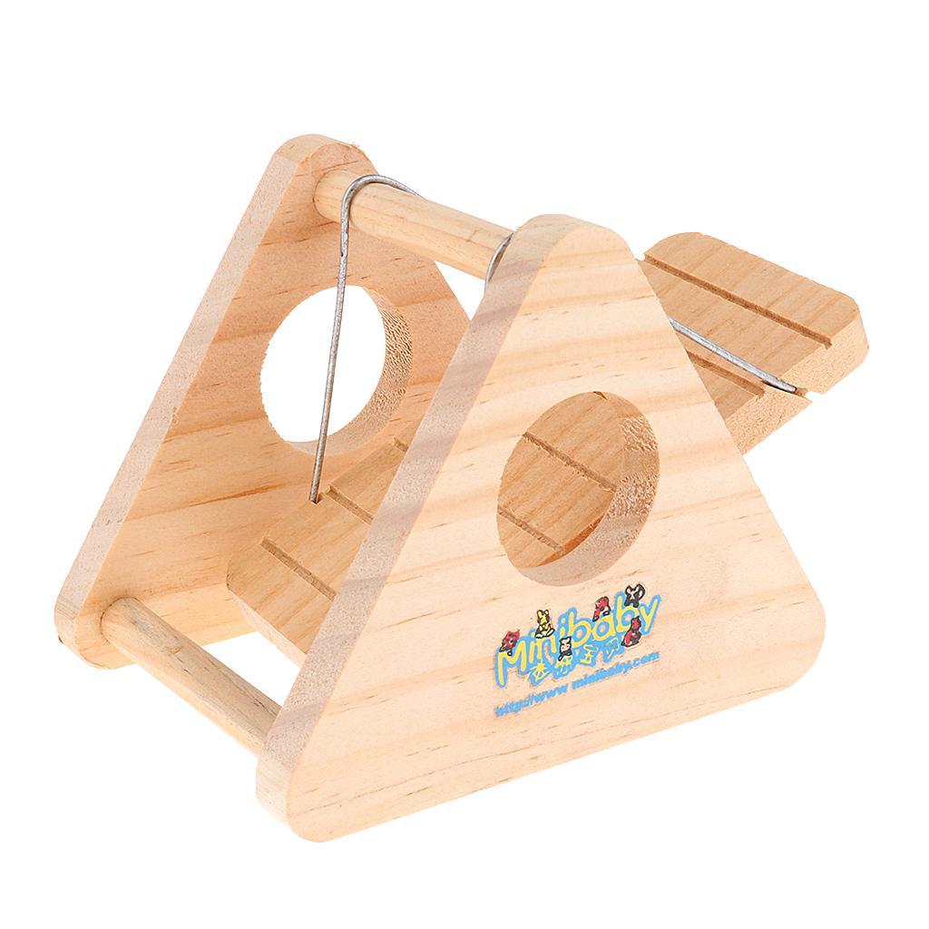 Wooden Triangle Swing Toys for Small Animal Hamster Mouse Rat Gerbil Sports