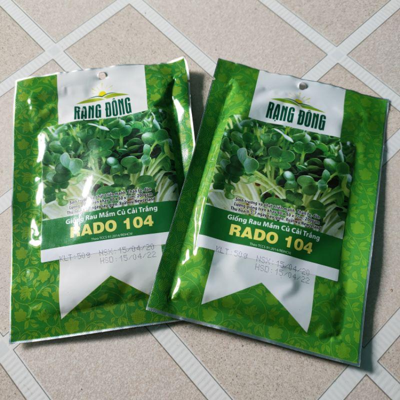 Hạt giống rau mầm củ cải trắng gói 50g