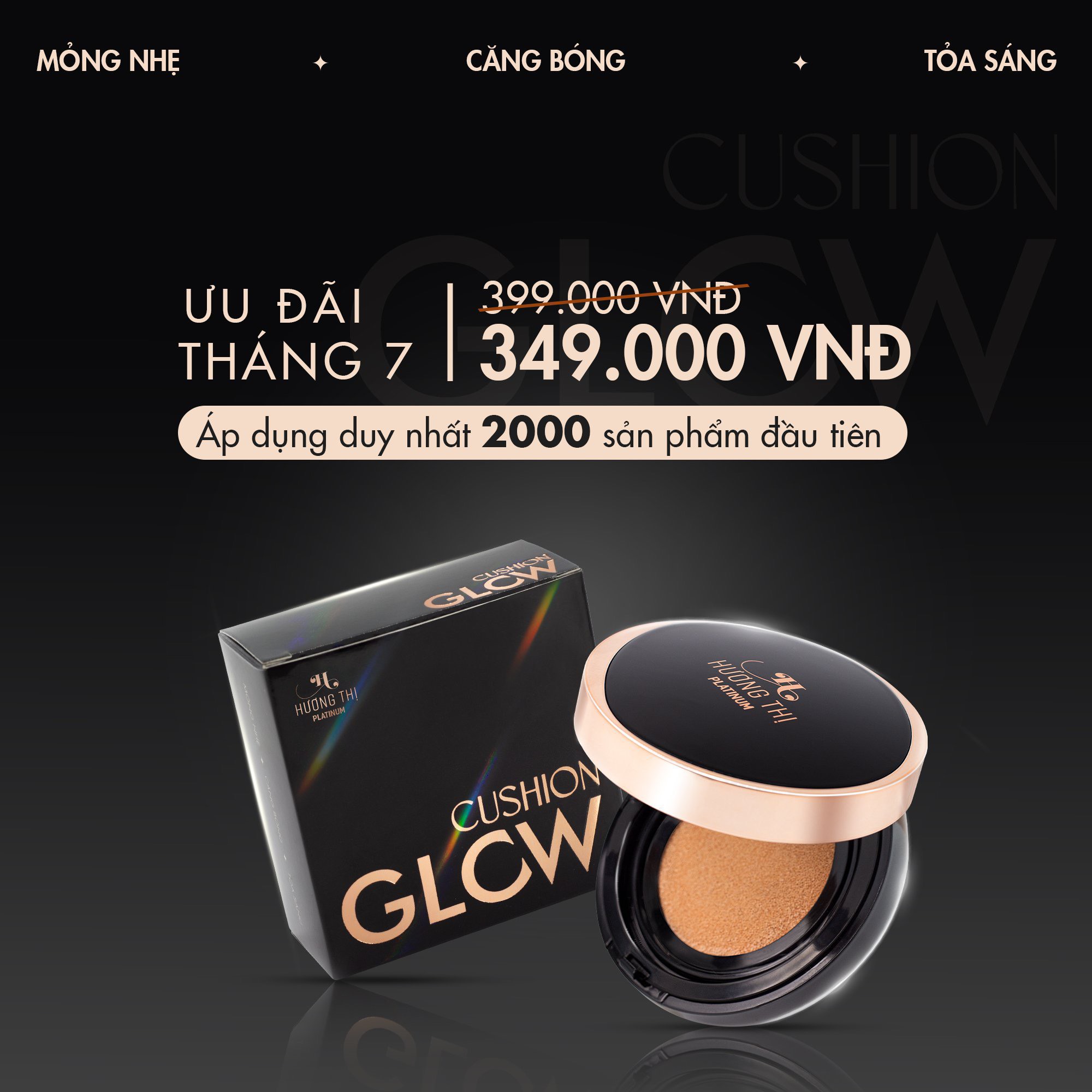 Phấn Nền Trang Điểm Che Khuyết Điểm Glow Cushion Hương Thị Mỹ Phẩm Cosmetic