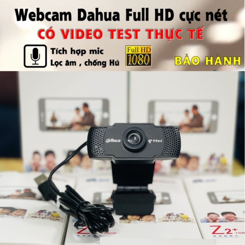 Webcam Dahua Z2 dùng cho  laptop pc, Học online Full HD 1080p Hàng chính hãng