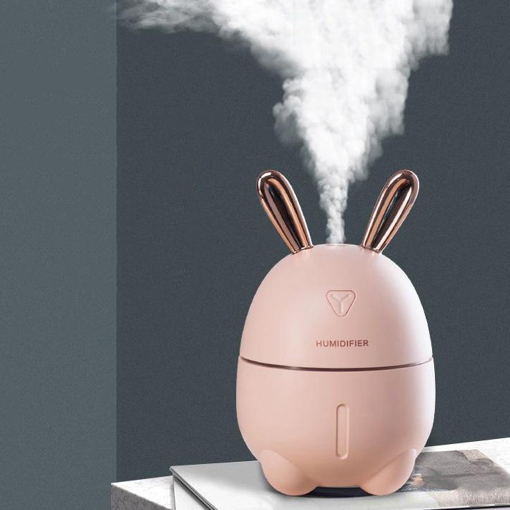 USB Humidifier 300ml Mini Portable Humidifier with 7-Color LED Night Light Auto-Off Ultra-Quiet for Bedroom Baby Child