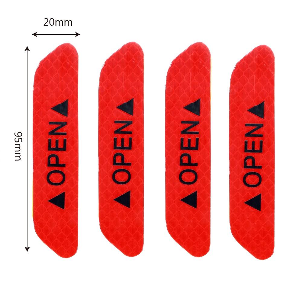 Set 4 miếng dán phản quang cảnh báo cho cửa xe hơi