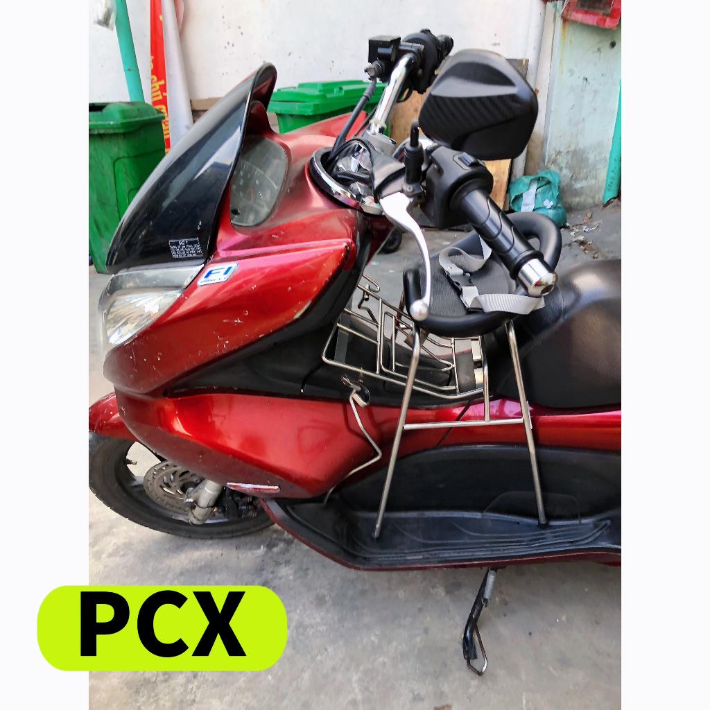 Ghế ngồi xe Pcx , airblade , impluse cho bé , GHẾ ĐÔN GA YÊN NHỰA CÓ DÂY ĐAI