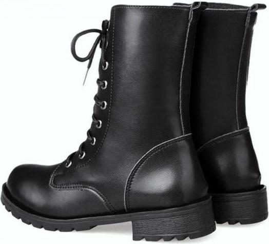 Giày nam combat boot da trơn S061