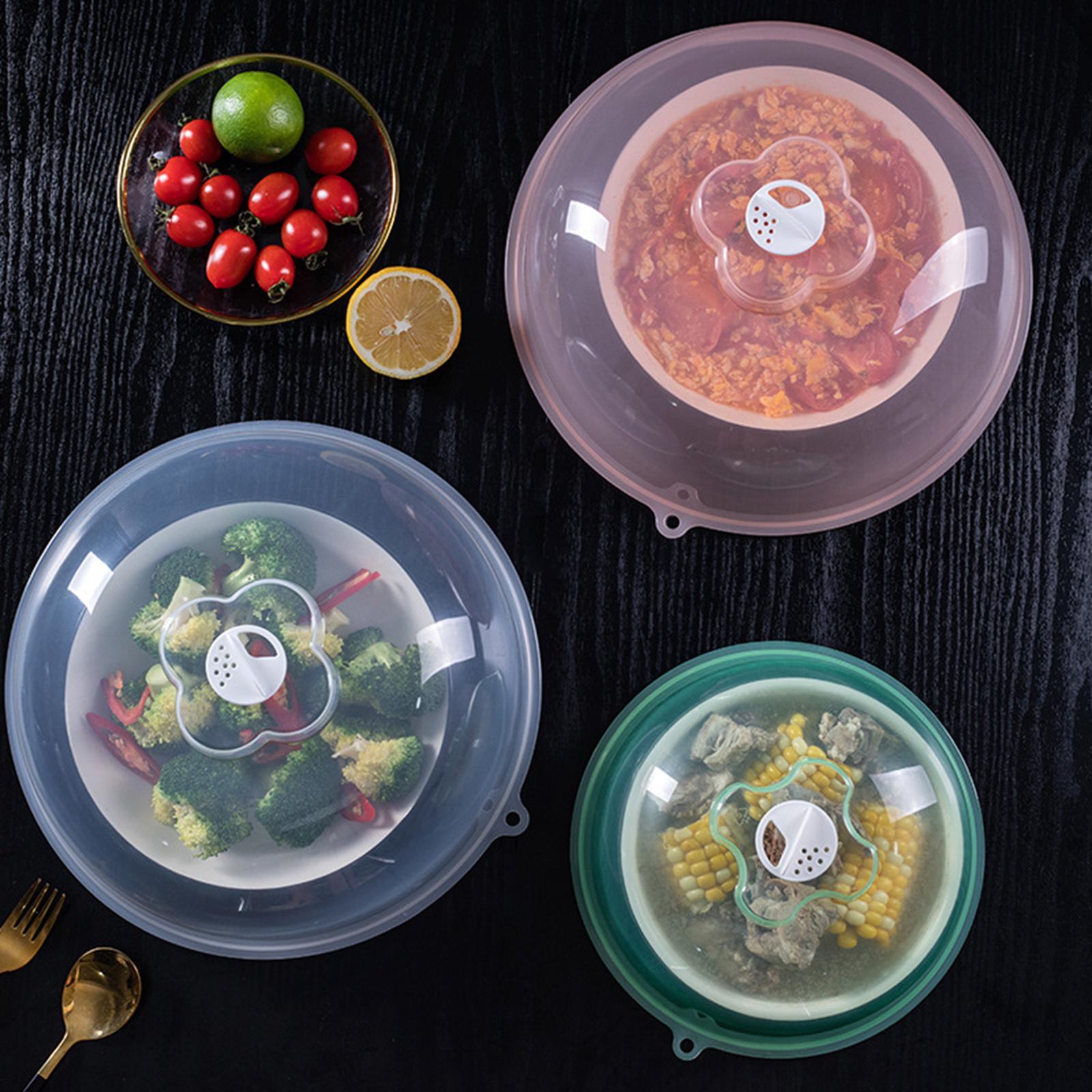 Microwave Splatter Cover lid with Steam Vent for Trays Kitchen Freezer