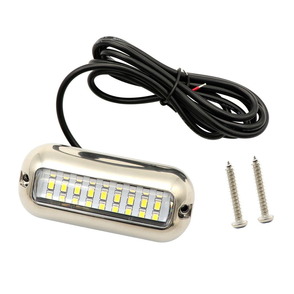 5.2W Underwater LED Marine/Boat Light 27 LEDs Lamp Stainless Steel Pontoon Lamp