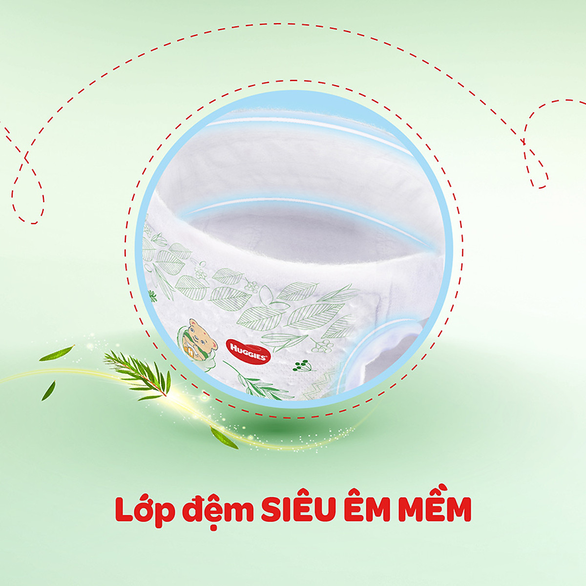 Combo 3 gói tã dán sơ sinh Huggies Tràm Trà Tự Nhiên NB70 (dưới 5kg) - Gói 70 miếng + Tặng 10 miếng