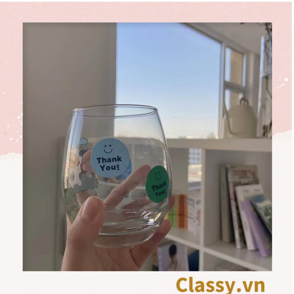 Cuộn 500 Sticker 2.5CM Thank you dán niêm phong túi giấy Classy , hộp bánh handmade, tem dán thiệp, hộp quà tặng Q686