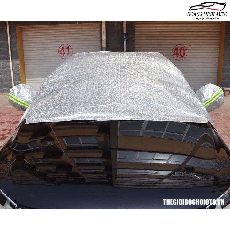 Bạt phủ che nửa xe ô tô chống nắng, tráng nhôm cách nhiệt loại 7 chỗ