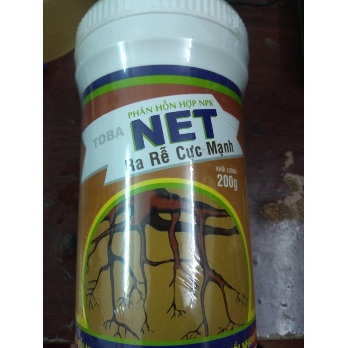 Phân bón TOBA NET kích ra rễ mạnh cho cây trồng - chai 200 gram