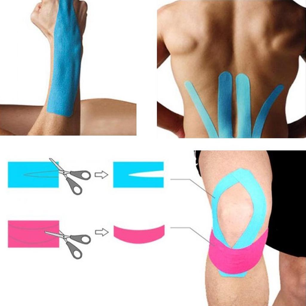 3xCotton Sports Fitness Elastic Adhesive Kinesiology Tape Workout Skin Color