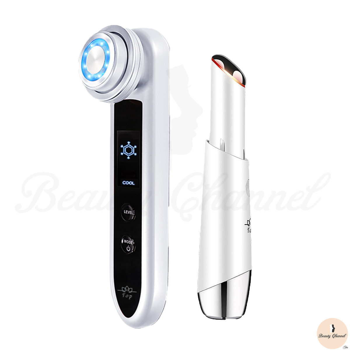 Máy Massage Mặt Chăm Sóc Da 7 in 1 Photon Nóng Lạnh – EMS Nâng Cơ – Sóng RF Hạn Chế Nếp Nhăn – Ánh Sáng Sinh Học, Làm Sạch – Căng Mịn Da Mặt Kèm Máy Massage Mắt Mini Hỗ Trợ Loại Bỏ Quầng Thâm Chống Mỏi Mắt.