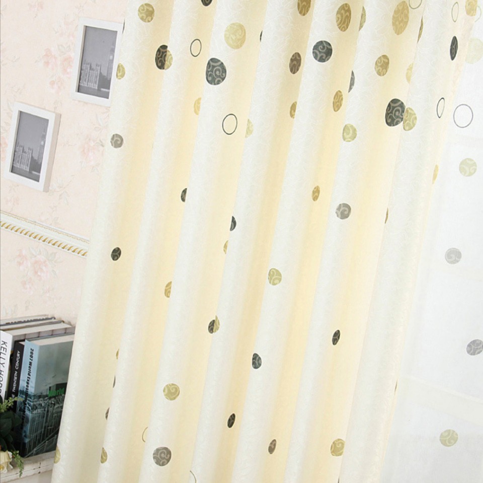 RÈM CỬA CHÂM BI TRÒN XANH XÁM SIZE 3M NGANG X 2M7 CAO