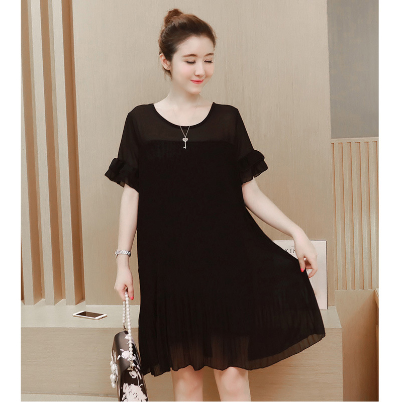 ĐẦM BẦU CHIFFON XẾP LY XINH XẮN DR-DR968