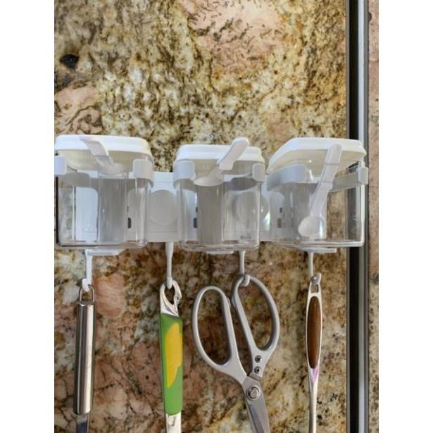 Bộ gia vị cheo tường kết hợp vừa hít vừa dính cường lực siêu chắc chắn hàng cao cấp GDTH