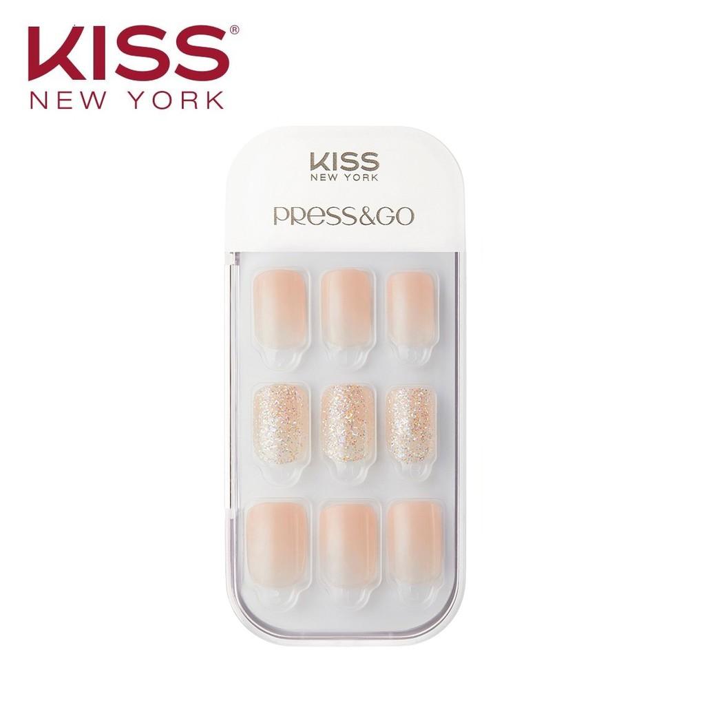 Bộ 30 Móng Tay Gel Tự Dán Press &amp; Go Kiss New York Nail Box - Warm Skin (KPNA02K)