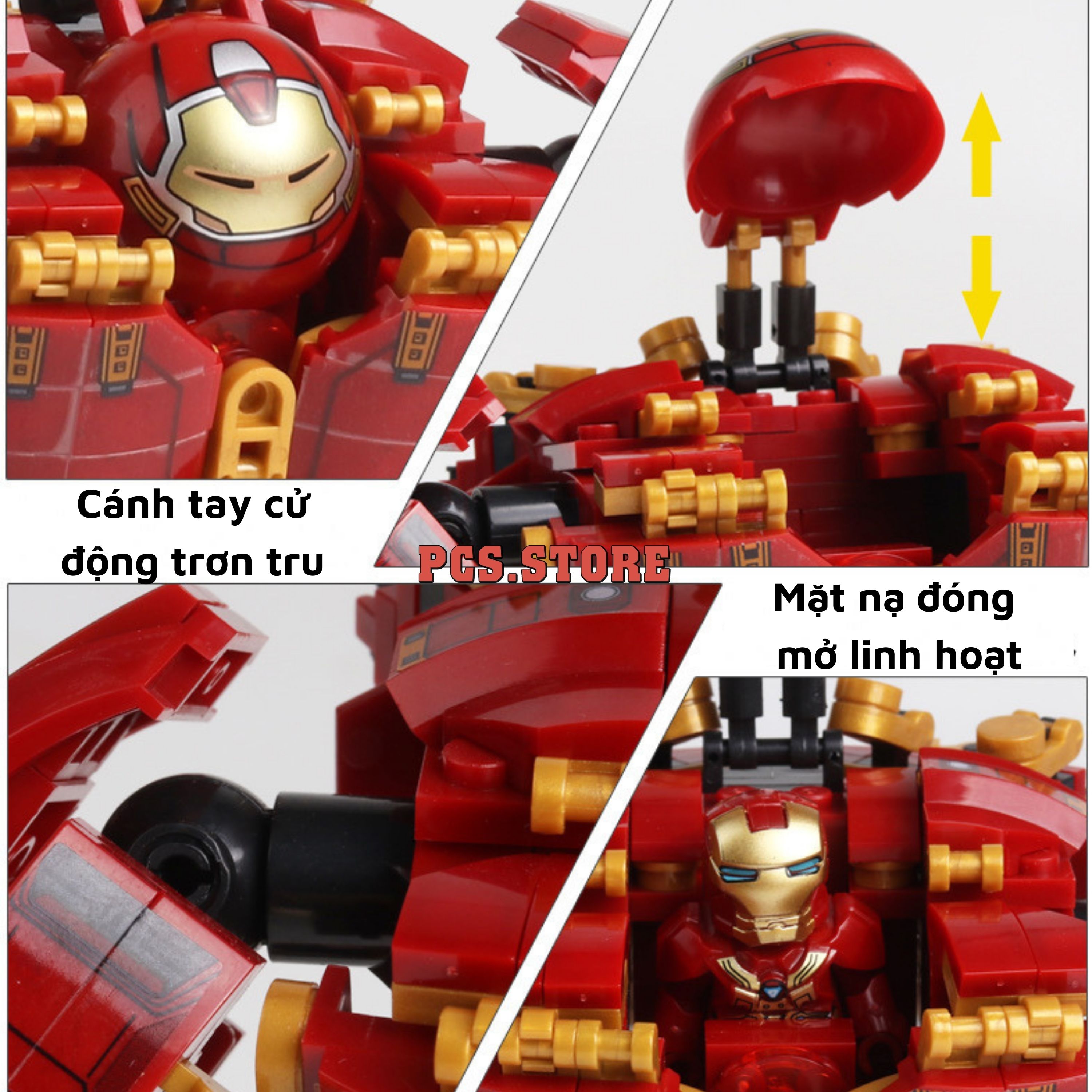 Đồ Chơi Lắp Ráp Robot Siêu Anh Hùng  Ironman Hulkbuster Marvel - PCS STORE