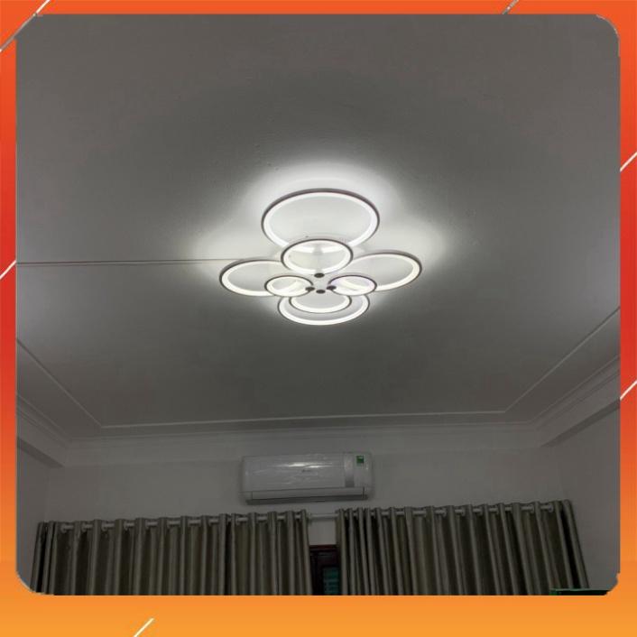 Đèn Mâm Led Ốp Trần 8 Cánh Hình Hoa Trang Trí Phòng Khách,Ngủ, Có Điều Khiển Từ Xa Phân Tầng 3 Chế Độ Ánh Sáng