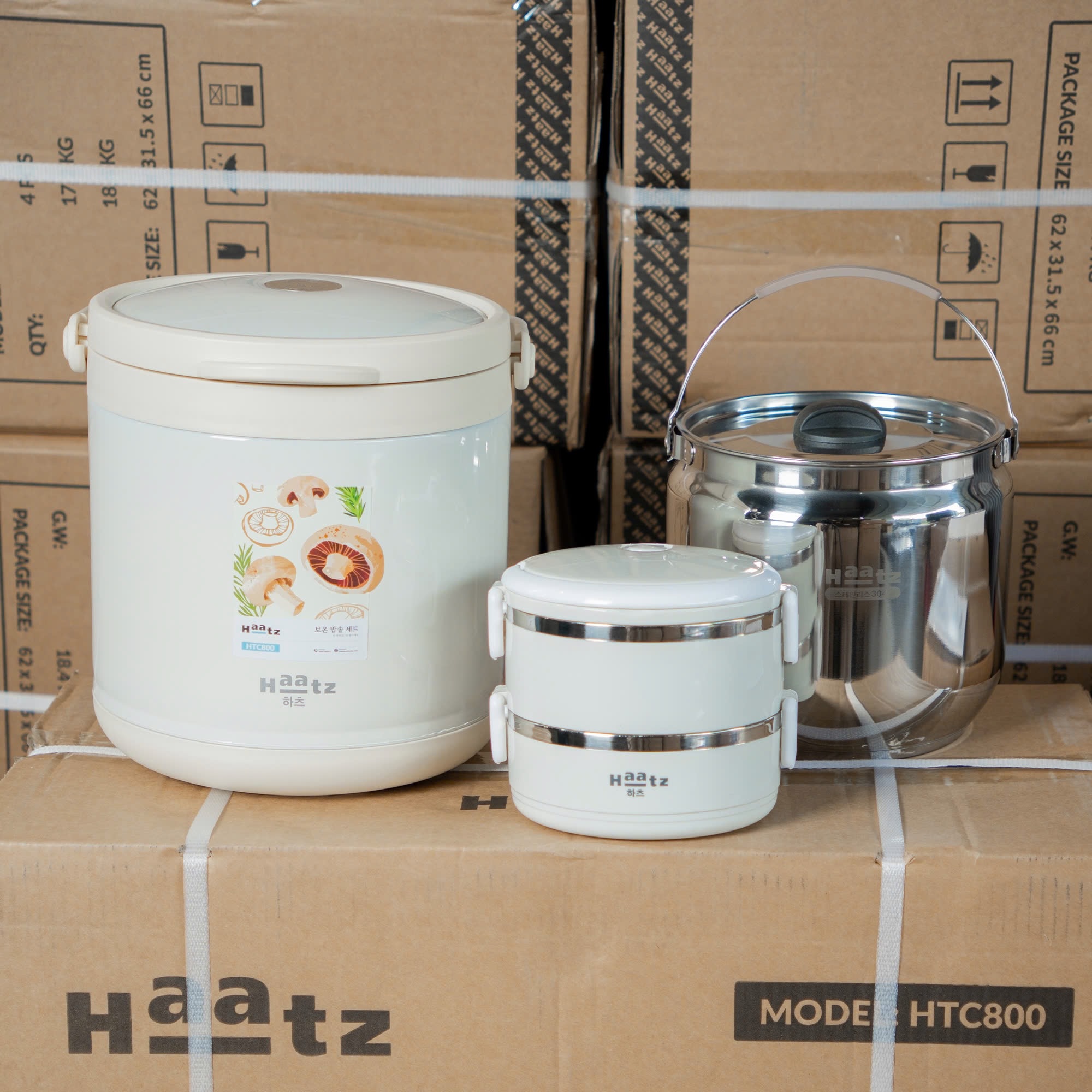 (Model 2026) Nồi Ủ Chân Không Haatz HTC800 inox 304 Dung Tích 4.5L, Giữ Ấm 6h, Hàng Chính hãng Bảo Hành 2 Năm