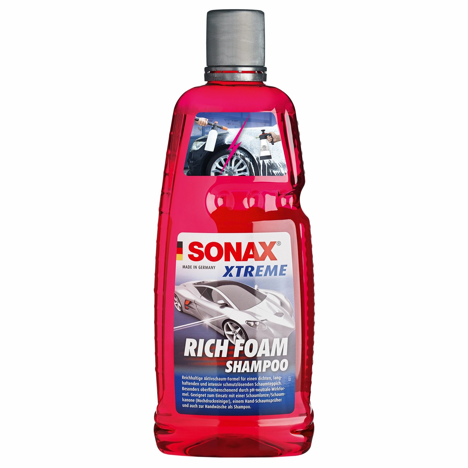 Xà bông rửa xe siêu bọt Rich Foam Shampoo Xtreme Sonax 248300 1lit - Dùng được với bình tạo bọt, máy tạo bọt, làm sạch xe nhanh chóng, không làm hỏng bề mặt sơn