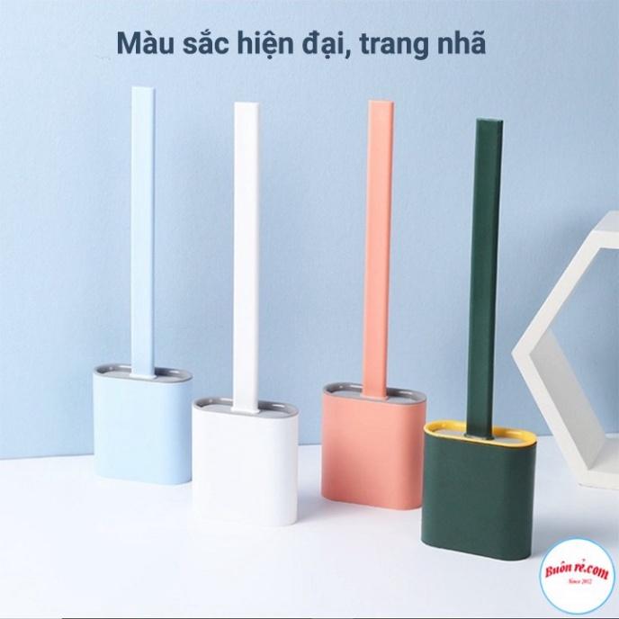 Cọ Vệ Sinh Toilet Bằng Silicon Siêu Sạch Kèm Hộp Đựng – Tặng Kèm 2 Miếng Dán 00990