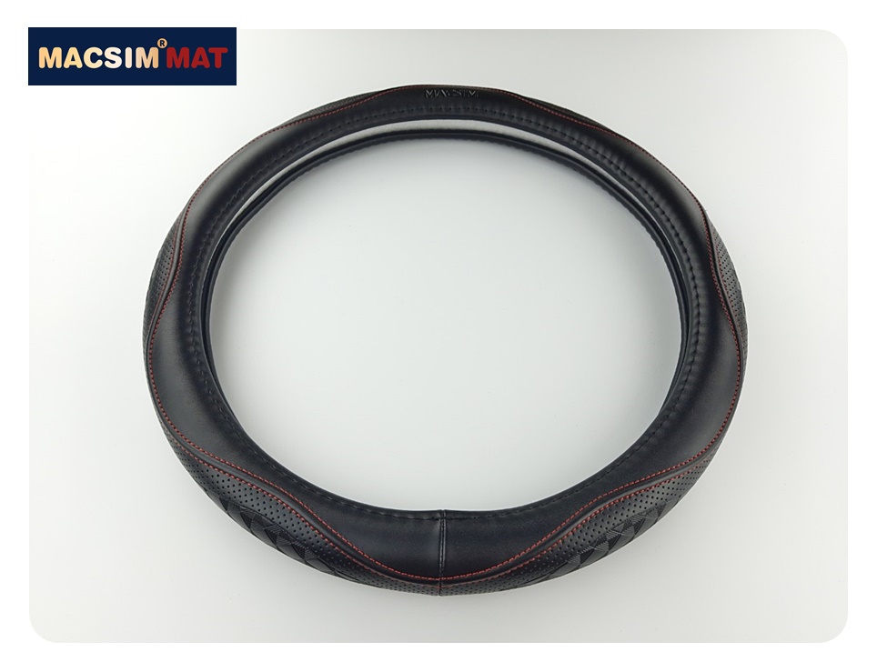 Bọc vô lăng cao cấp Macsim mã L38T mới chất liệu da thật - Khâu tay 100% size M,L phù hợp các loại xe