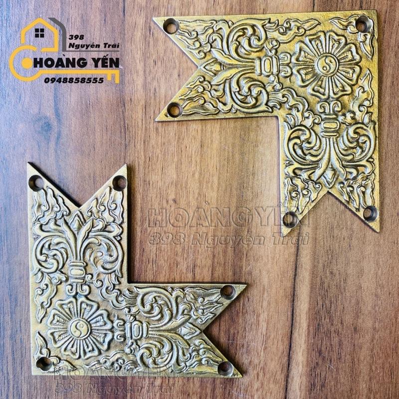 Ke góc bằng đồng trang trí cửa, tủ G10 , Ke đồng cửa, ke vuống bằng đồng KT: 10x10x6cm và 20x20x6cm