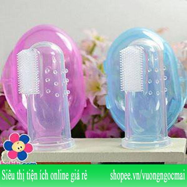 Dụng cụ đánh răng và rơ lưỡi silicon cho bé