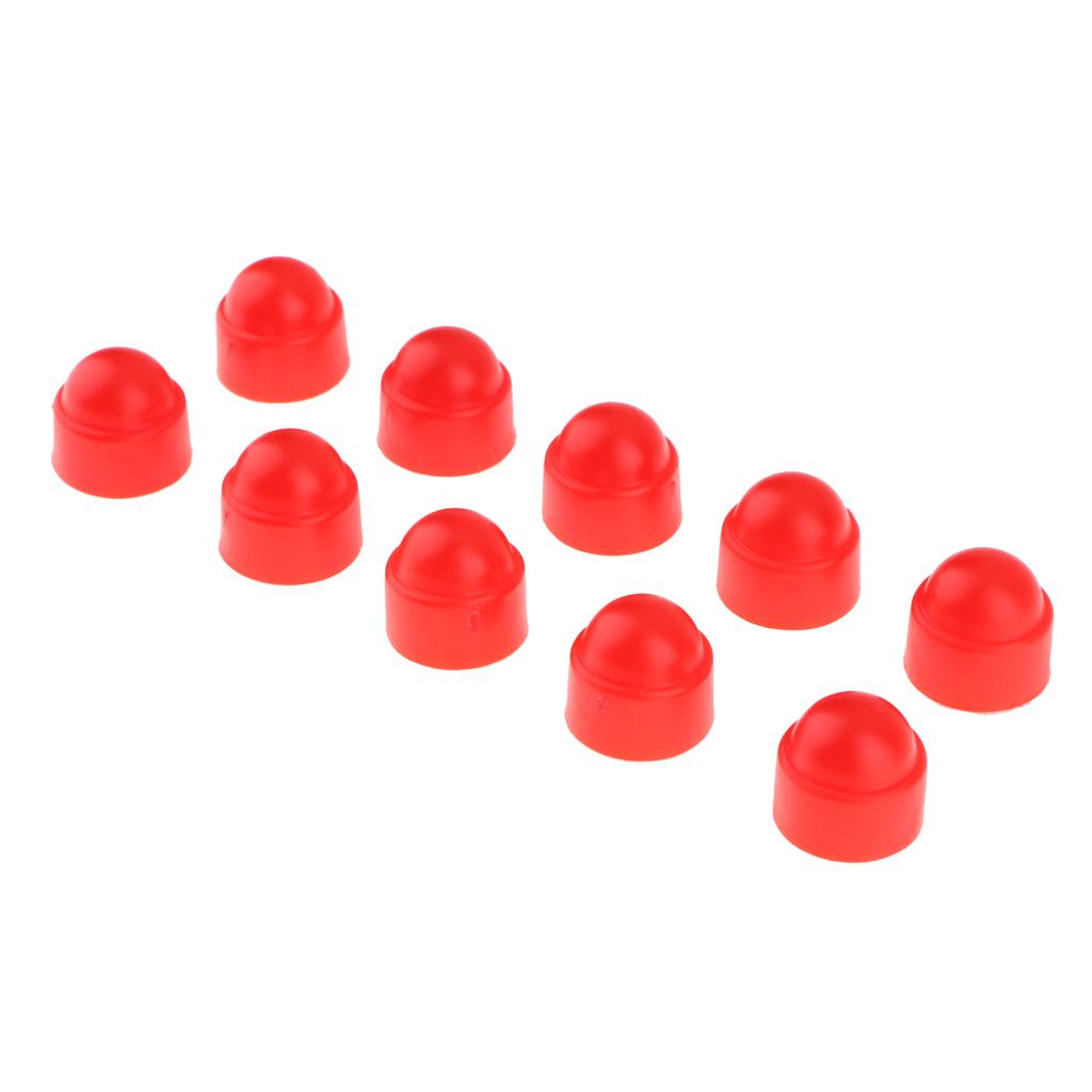 10Pcs M6 M8 M10 Red Dome Nut Protection Caps Cover M6 10 x 13mm