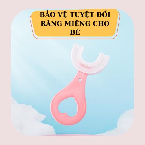 Bàn Chải Đánh Răng Cho Bé, Bàn Chải Chữ U Silicon Mềm Mại Cho Bé Từ 2 Đến 6 Tuổi