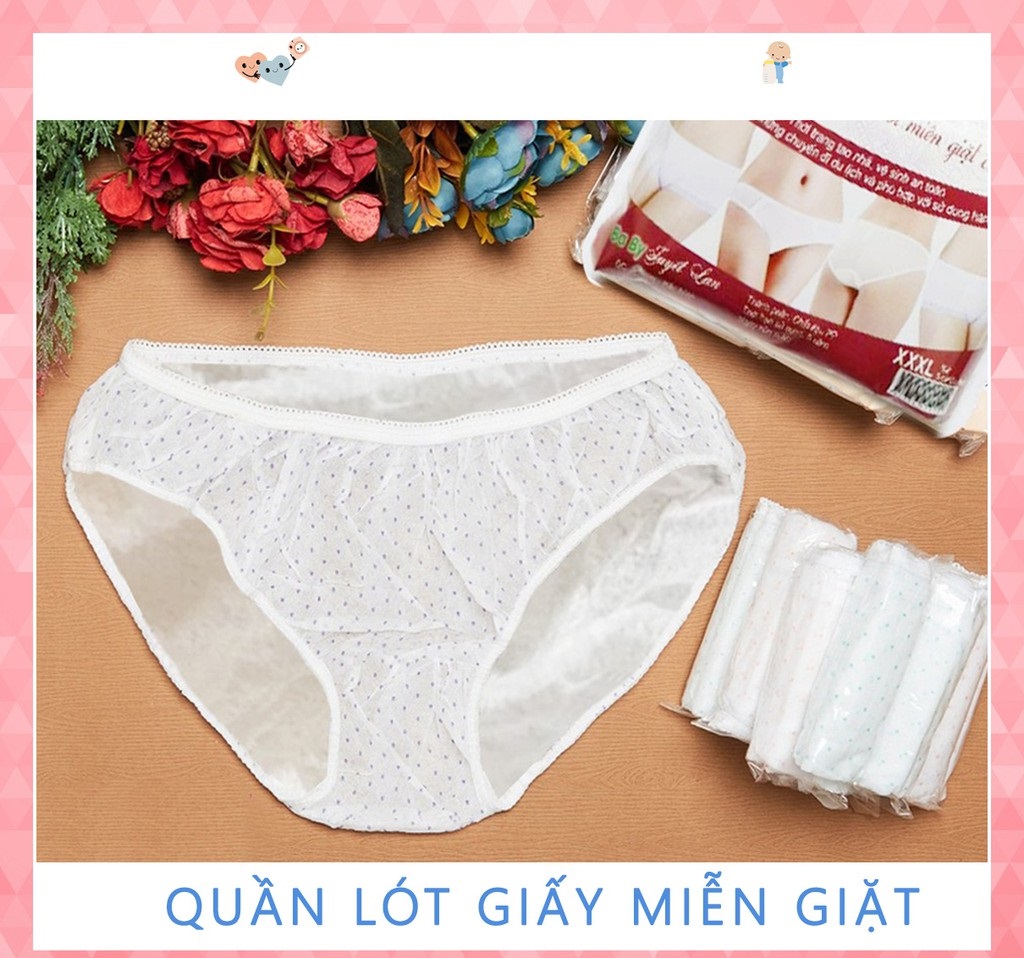 Quần Lót Giấy Tiện Lợi Đi Du Lịch, Cho Mẹ Sau Sinh - Chất đẹp (set 10 chiếc)