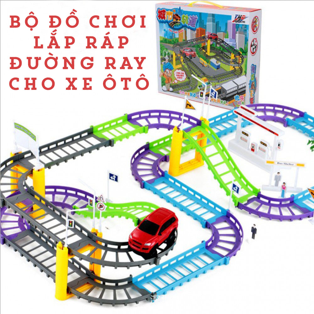 Bộ Lắp Ráp Đường Ray Ôtô Dành Cho Trẻ Em