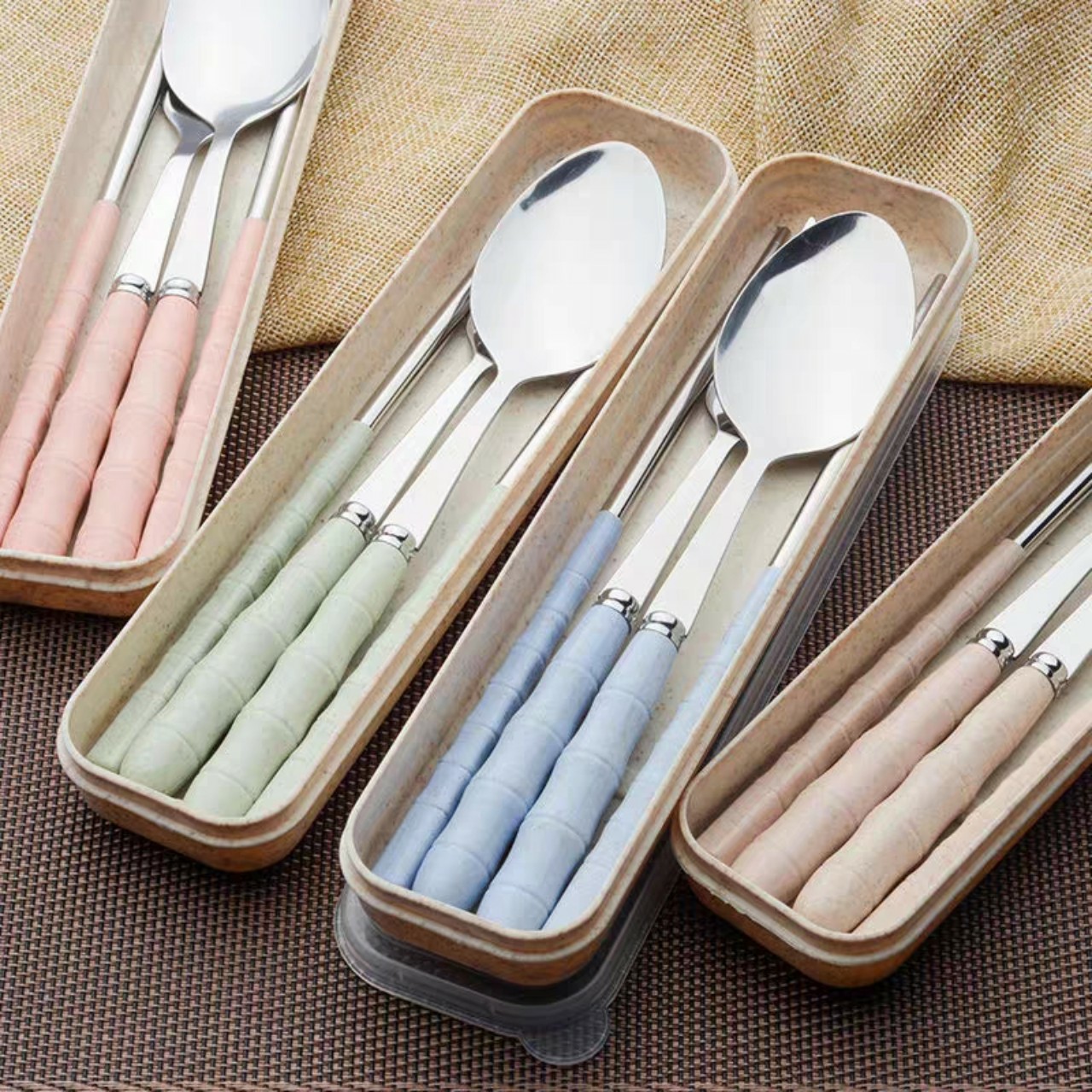 [Bộ 3 món] muỗng, đũa, nĩa lúa mạch HENRYSA - Chính Hãng