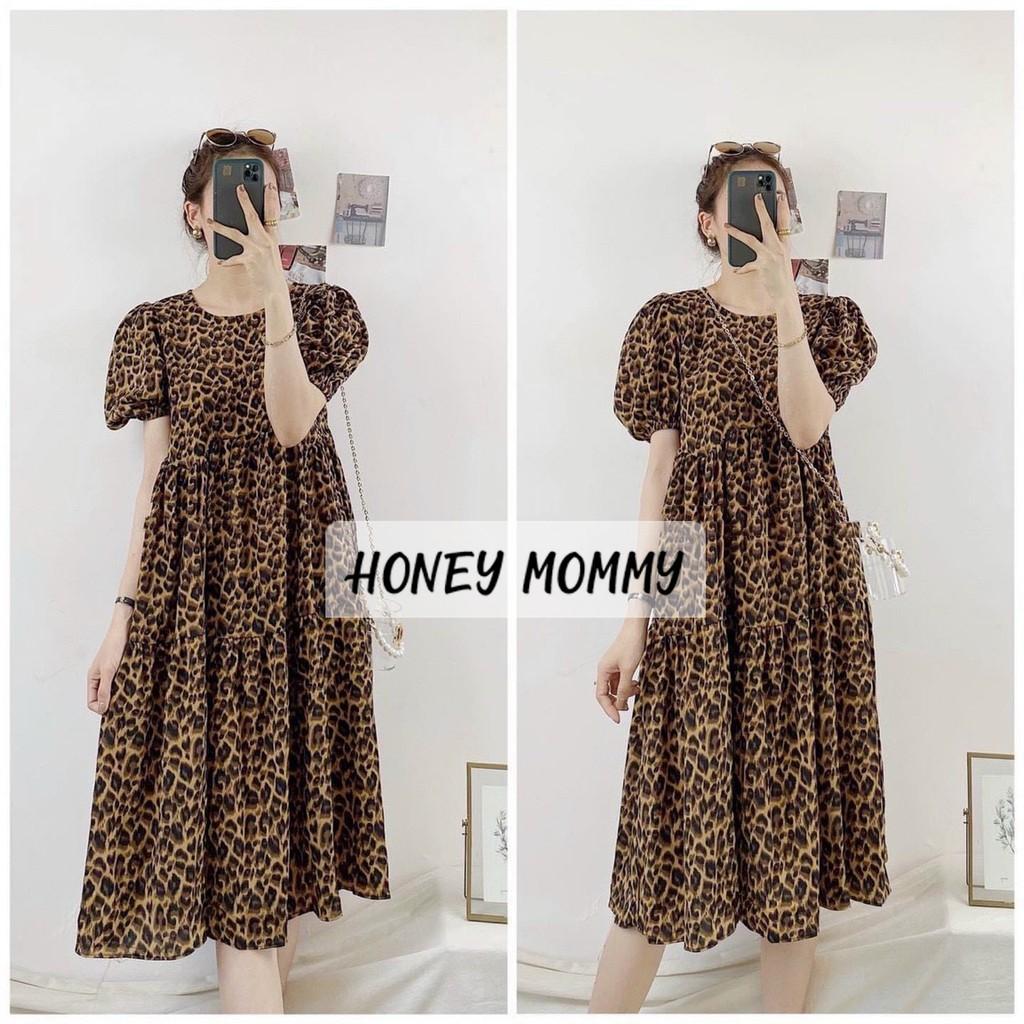 Váy Bầu Hè Dáng Suông Thiết Kế Đi Chơi Sang Chảnh HD2627 Honey Mommy Đầm Bầu Công Sở Ngắn Tay