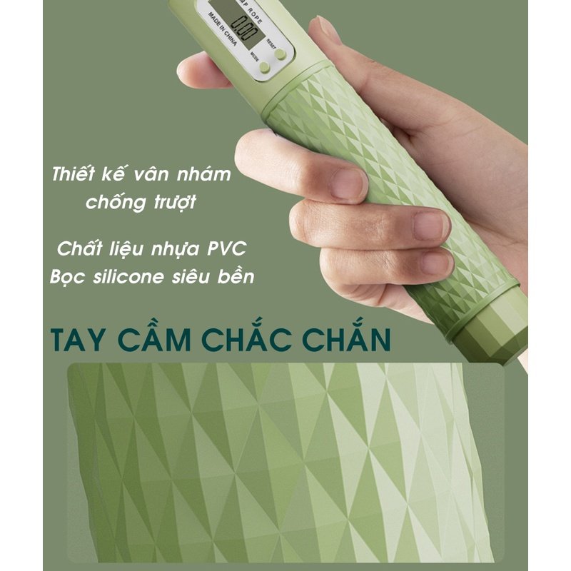 Dây Nhảy  Không Dây Giảm Cân 3MH Thể Thao Lõi Thép Đếm Vòng/ Đếm số/ Đếm calo