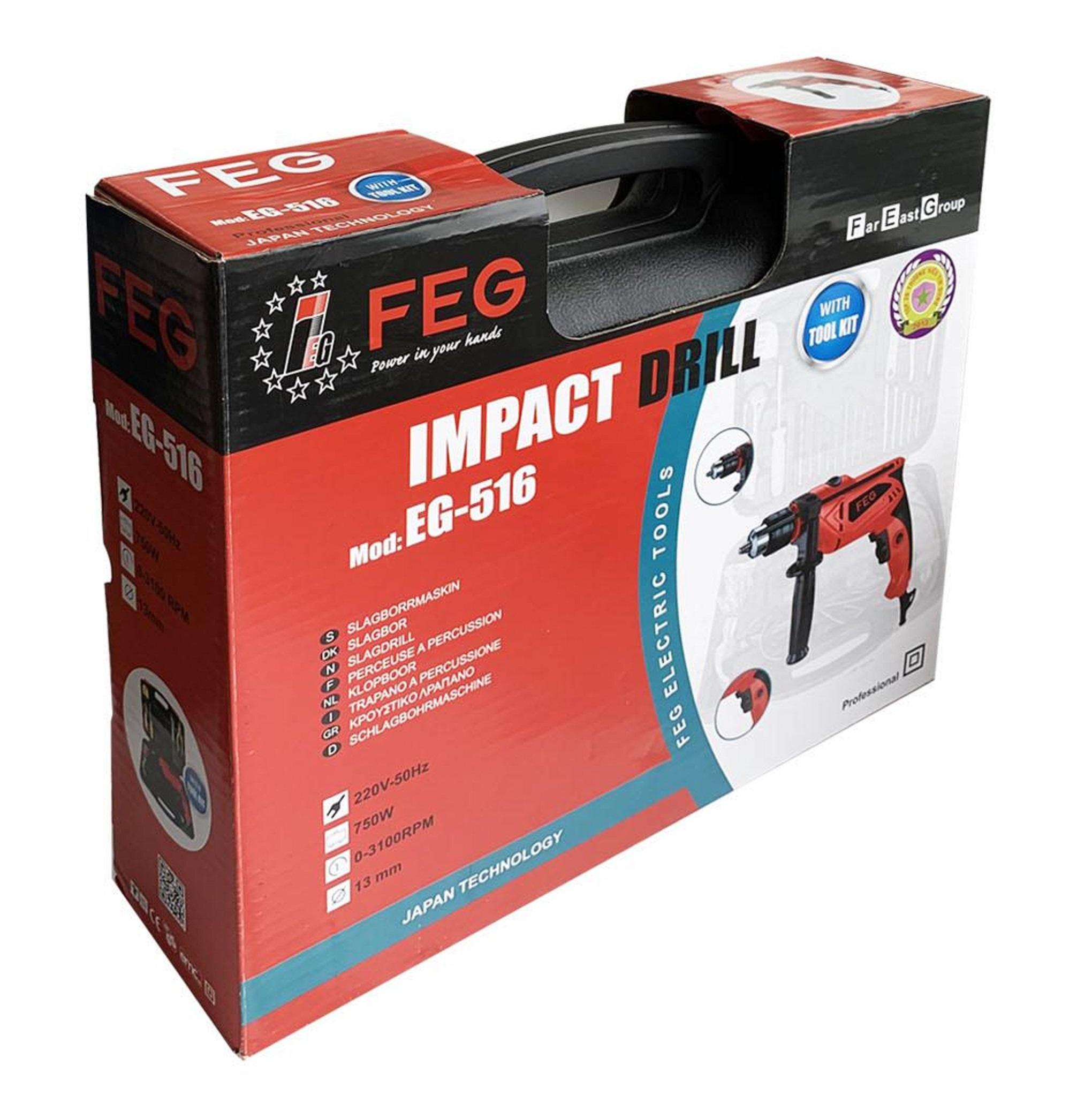 BỘ MÁY KHOAN GIA ĐÌNH FEG EG-516N - HÀNG CHÍNH HÃNG