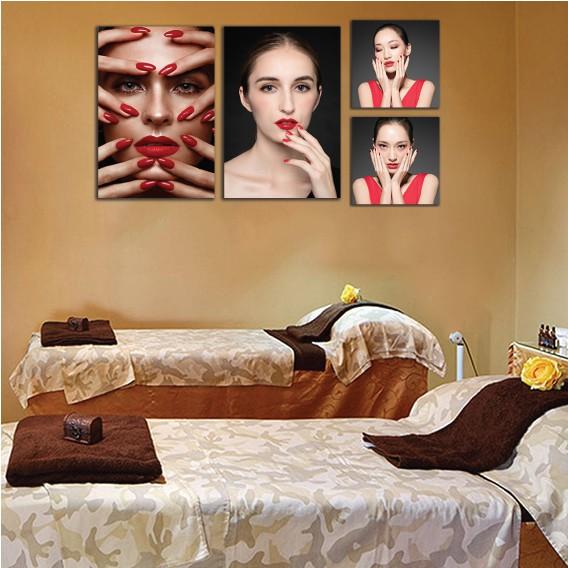 Tranh spa trang trí tiệm make up, shop son môi, shop mỹ phẩm