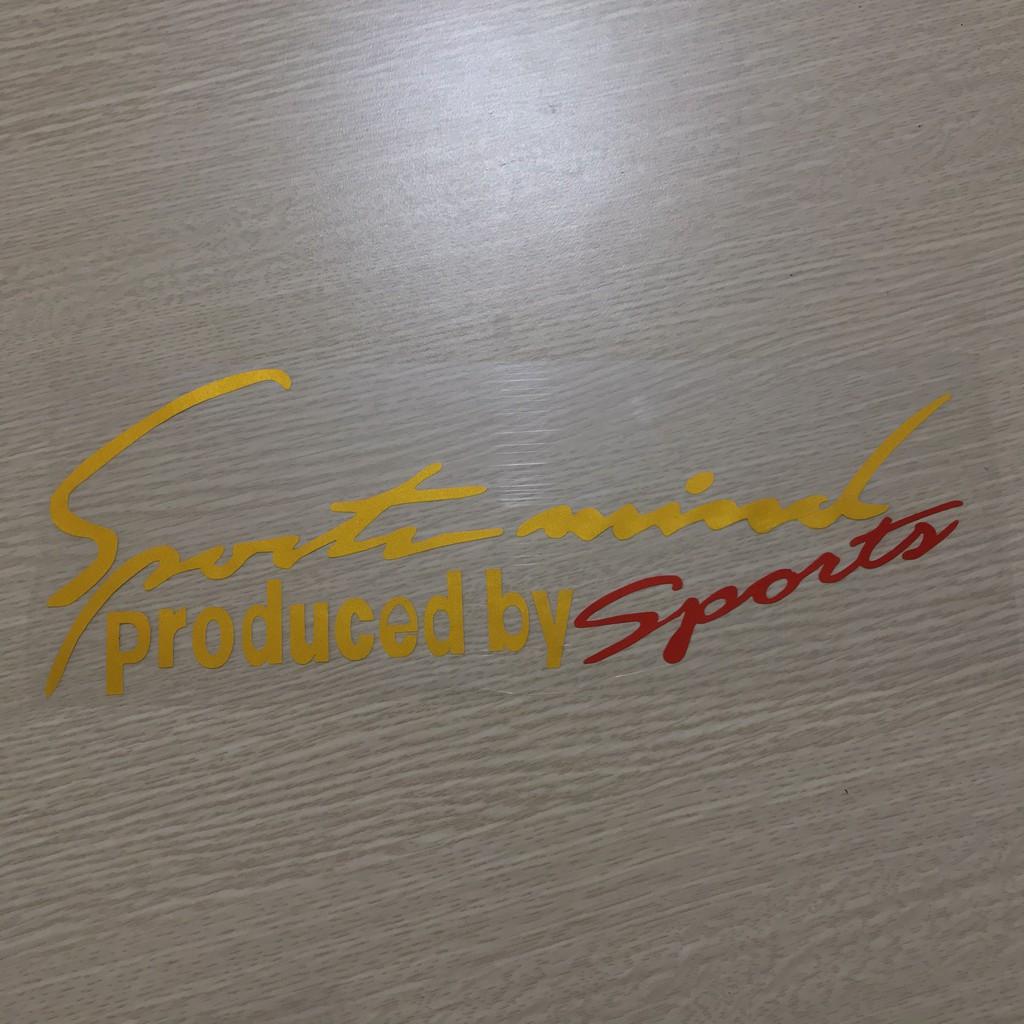 Phụ kiện ô tô |  Tem dán trang trí ô tô Sport mind prodeced by Sports xe hơi ô tô đầy đủ màu sắc - Ngoại thất ô tô