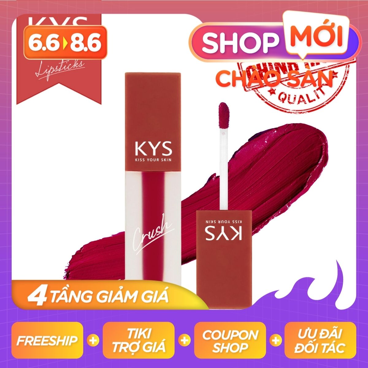 Son kem KYS Chocolate Crush đỏ cherry – Cherry Rush