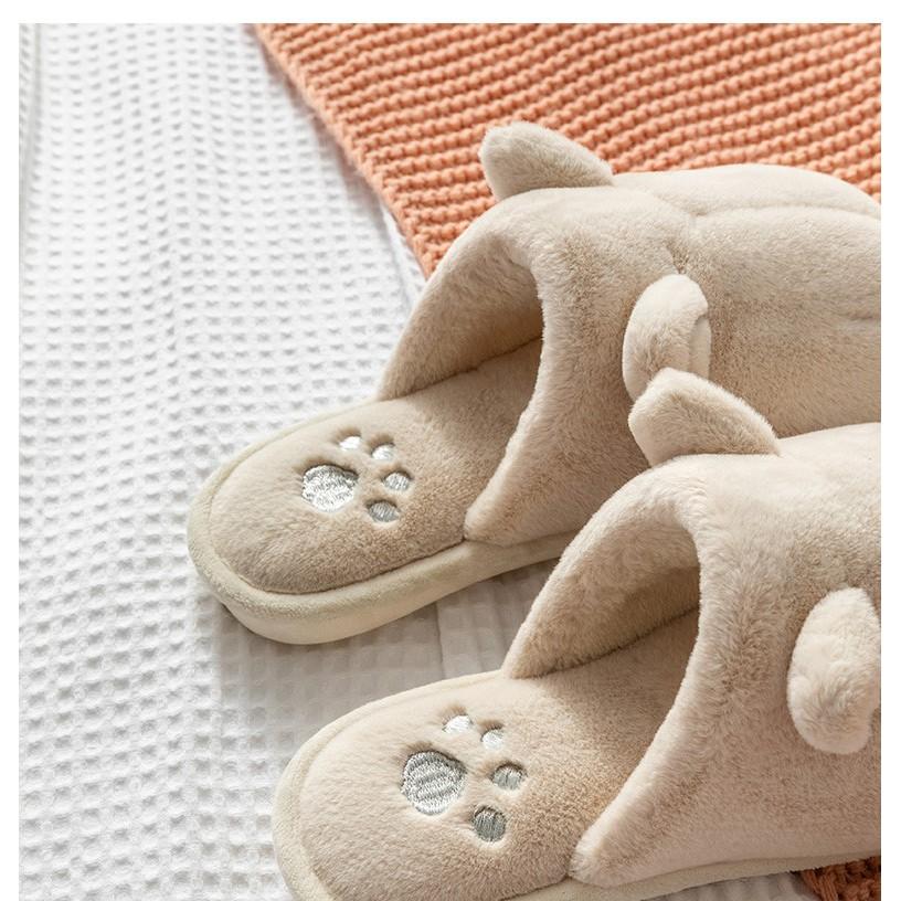 Dép bông unisex đi trong nhà hình chân thú đi siêu ấm giữ nhiệt cực tốt NB-54