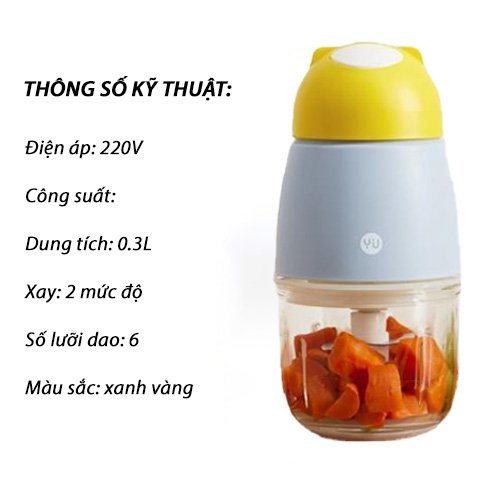 Máy Xay Thịt,Thực Phẩm Đa Năng Bear QSJ-B02U2 Dung Tích 600ML  - Hàng Chính Hãng