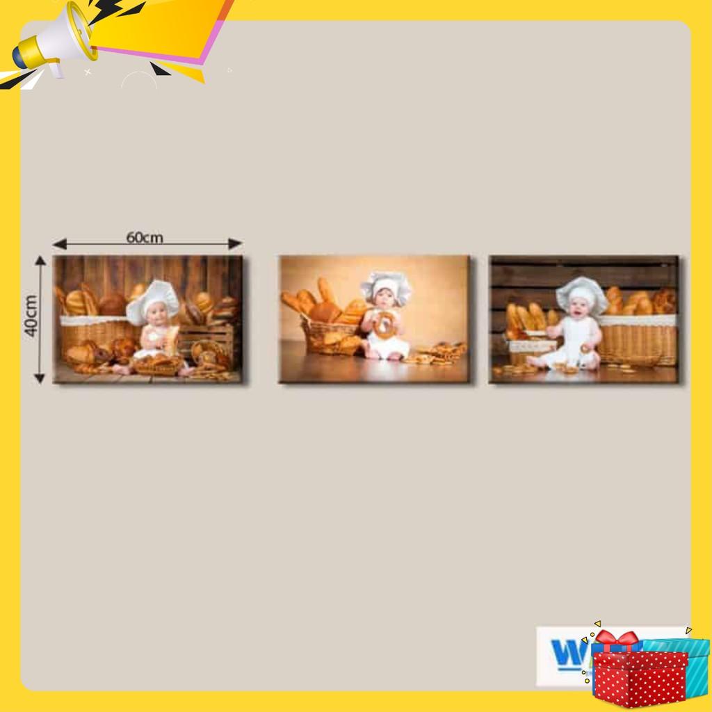 Bộ 3 tranh canvas gia đình – W58