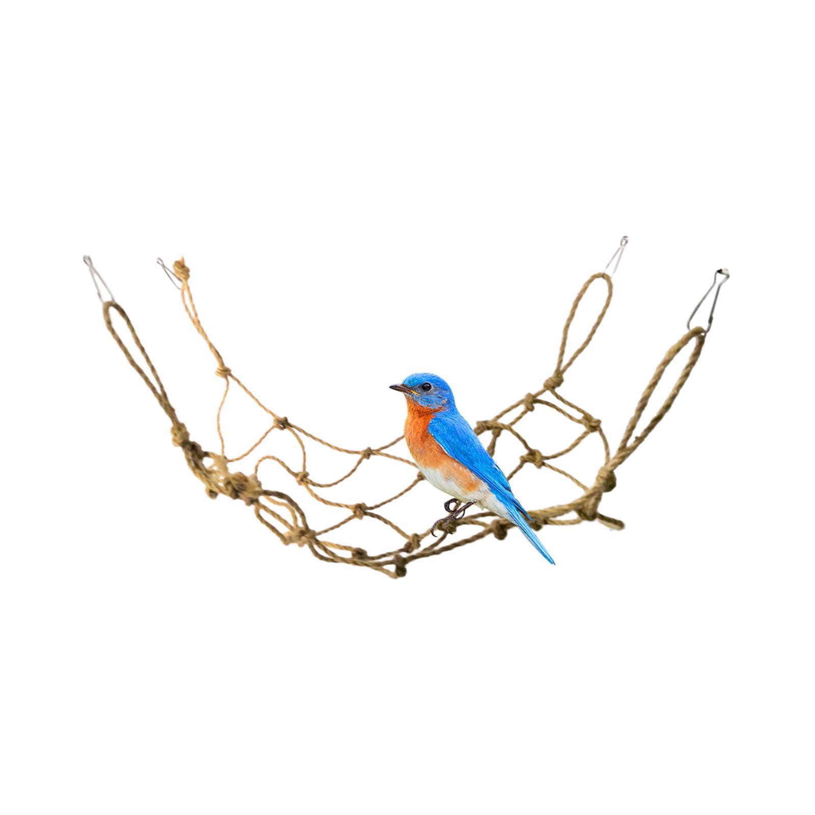 Bird Climbing Net Parrot Hanging Swing Rope Hamster Hammock for Parakeet, Canaries
