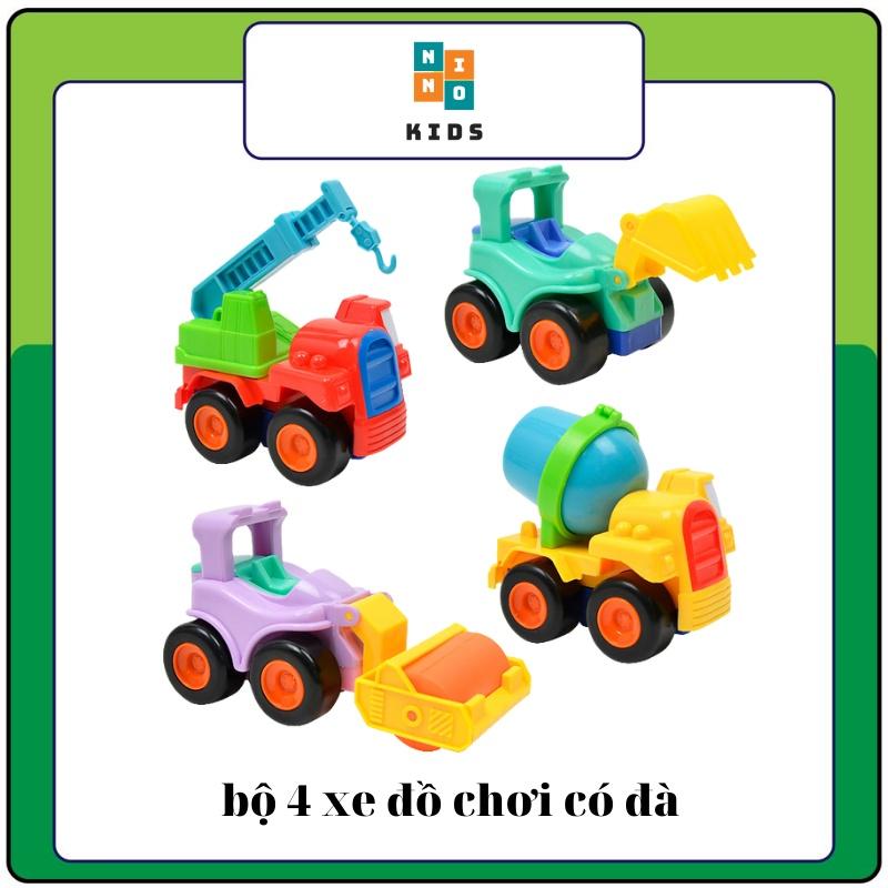 Xe ô tô đồ chơi cho bé trai gái thông minh, phát triển trí tuệ bằng chất liệu nhựa cao cấp, bộ xe đồ chơi có quán tính