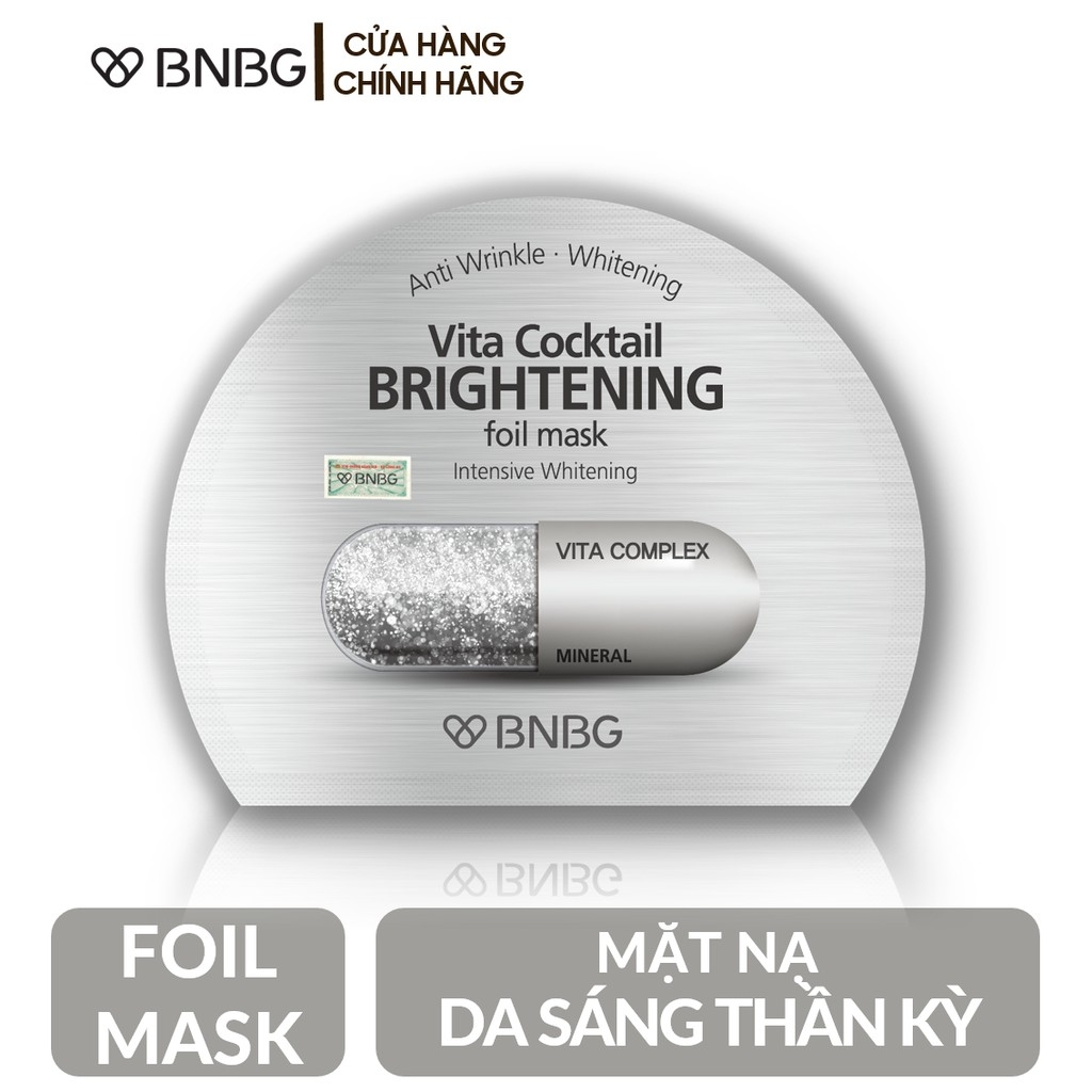 Mặt nạ dưỡng sáng da và làm mờ vết thâm BNBG Vita Cocktail Brightening Foil Mask - Intensive Brightening 30ml