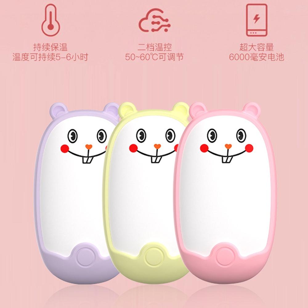 Sạc dự phòng cute hình gấu thỏ dễ thương 6000 mAh Full hộp kèm dây cap, túi đựng