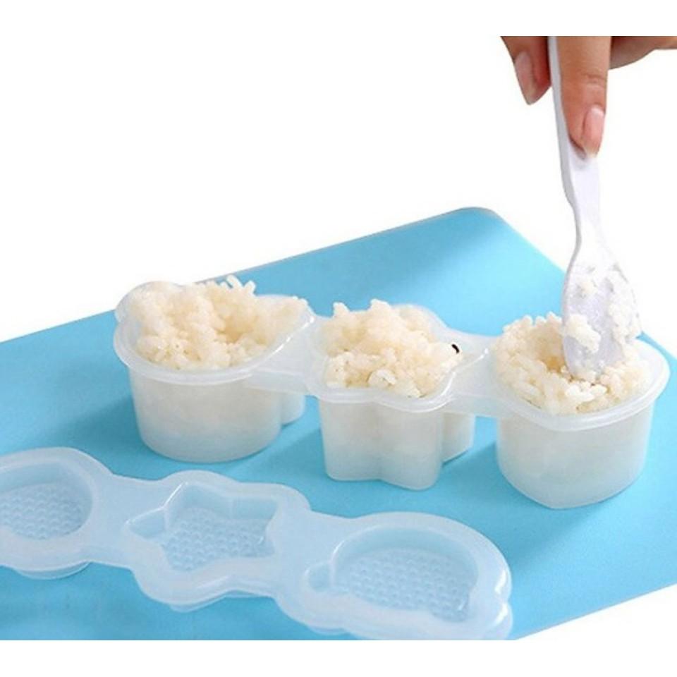 KHUÔN LÀM CƠM BENTO NHẬT BẢN hình tim, hình sao, hình gấu dễ thương khiến bé thích thú và ăn được nhiều hơn
