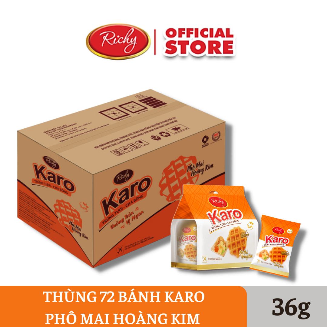 Thùng 72 bánh Karo Hoàng Kim