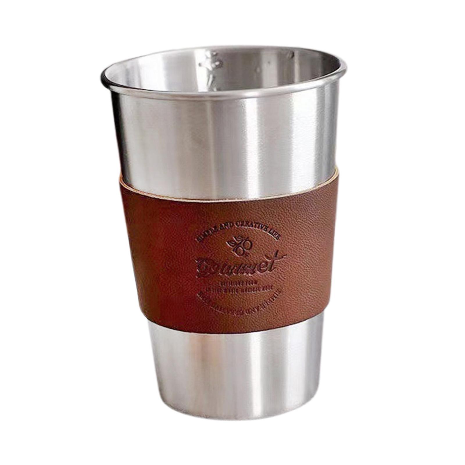 Water Tumblers Drinking Glasses BBQ Beverage Stainless Steel Cup with Sleeve